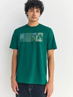 Blue/Green/Pink Regular Fit Graphic Print T-Shirts 3 Pack