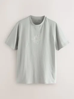 Blue/Green/Pink Regular Fit Graphic Print T-Shirts 3 Pack