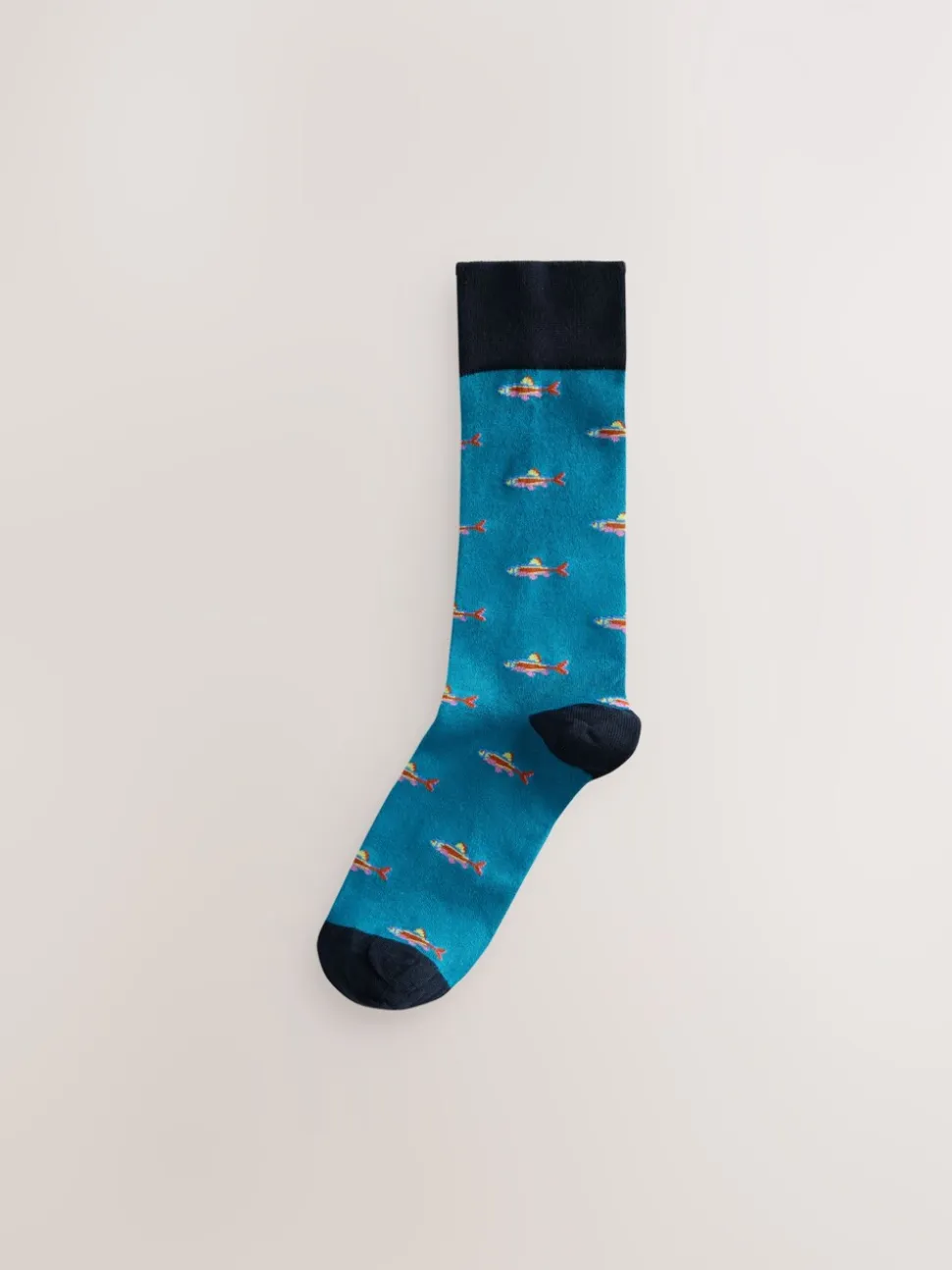 Blue/Green/Red Fish Pattern Modal Signature Socks 4 Pack
