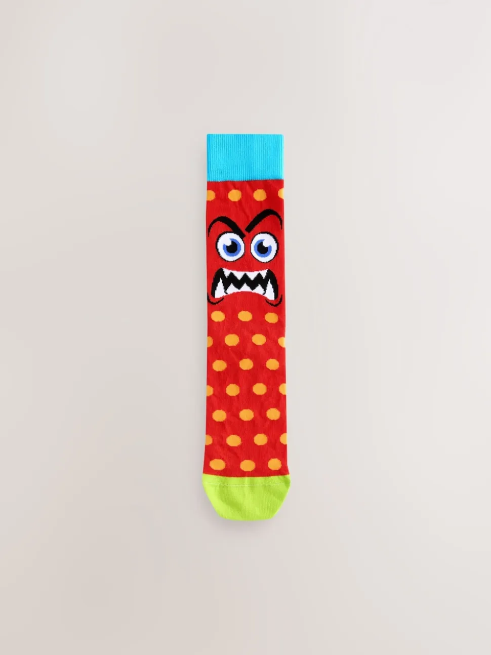 Blue/Green/Red Monster Pattern Socks 5 Pack