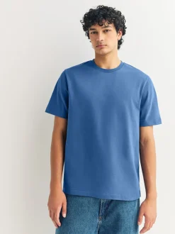 Blue/Green/Yellow Regular Fit Heavyweight T-Shirts 3 Pack