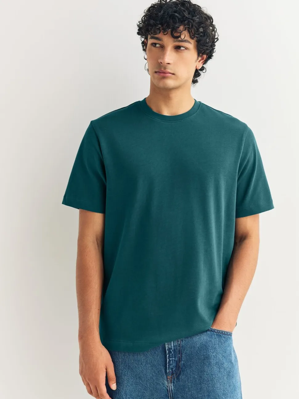 Blue/Green/Yellow Regular Fit Heavyweight T-Shirts 3 Pack