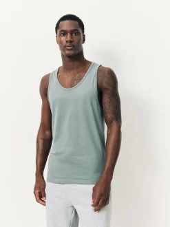 Blue/Grey 100% Cotton Layering Vests 5 Pack