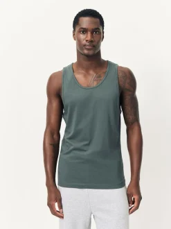 Blue/Grey 100% Cotton Layering Vests 5 Pack