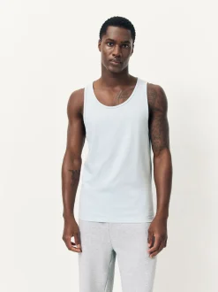 Blue/Grey 100% Cotton Layering Vests 5 Pack