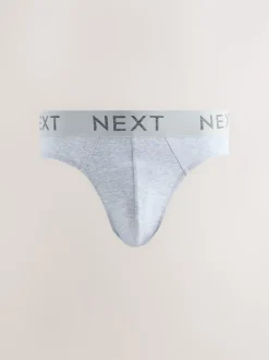 Blue/Grey 5 Pack Cotton Rich Briefs