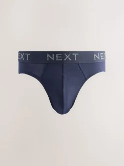 Blue/Grey 5 Pack Cotton Rich Briefs