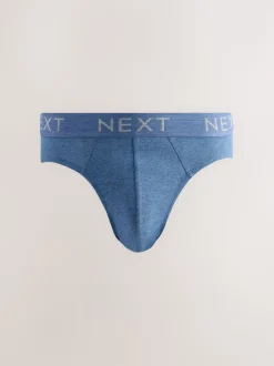 Blue/Grey 5 Pack Cotton Rich Briefs
