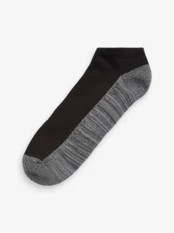 Blue/Grey 5 Pack Cushioned Trainers Socks