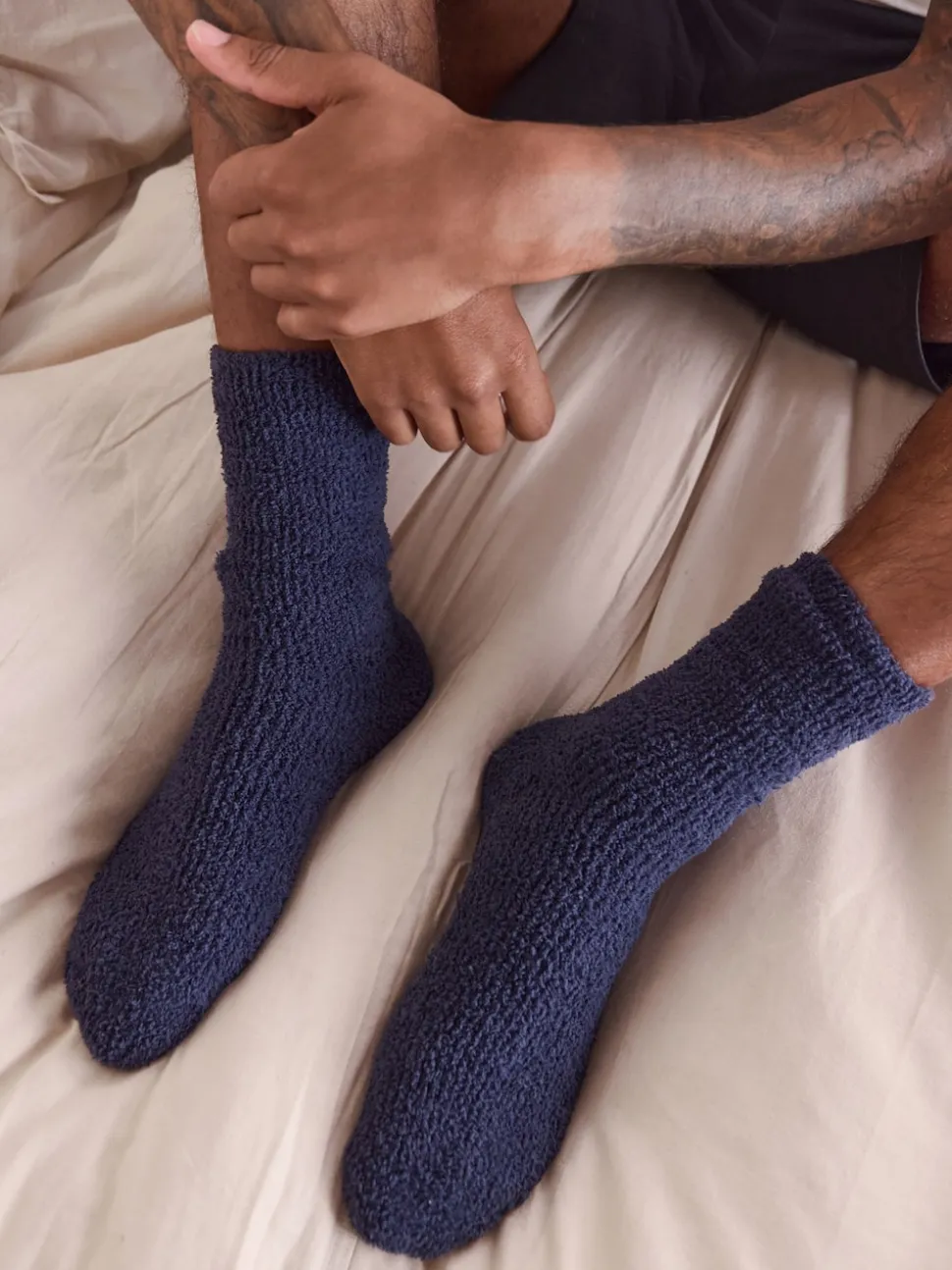 Blue/Grey Fluffy Socks 2 Pack