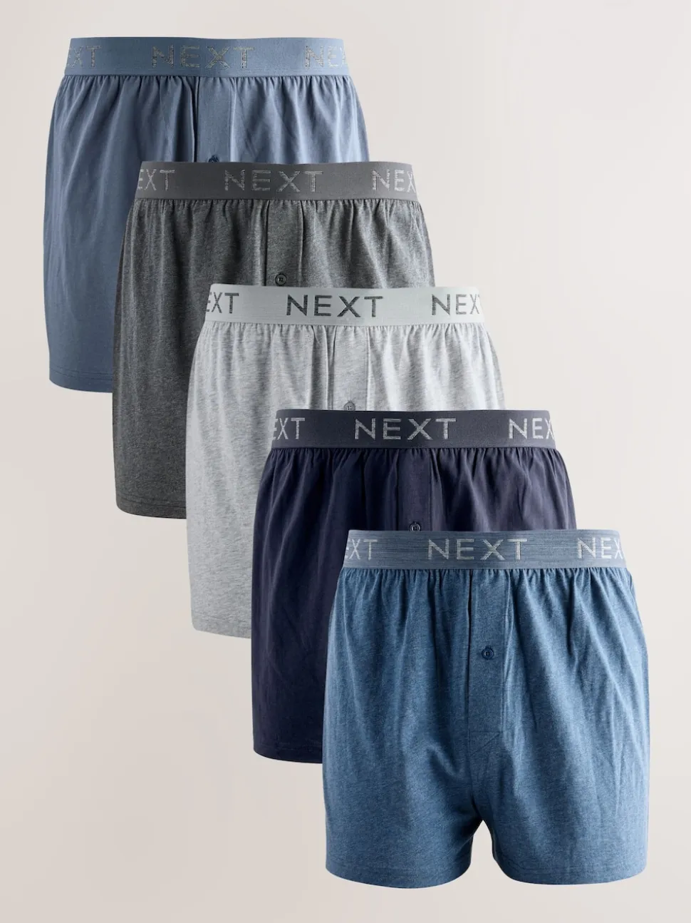 Blue/Grey Loose Boxers 5 Pack