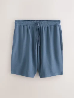 Blue/Grey Ottoman Ribbed Modal Shorts 3 Pack