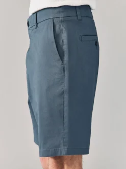 Blue/Grey Straight Fit Stretch Chino Shorts 2 Pack