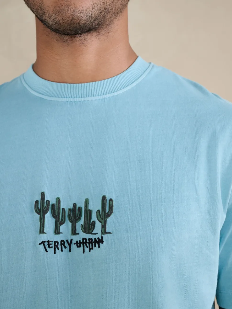 Blue/Grey Terry Urban Short Sleeve Jersey Pyjamas Set