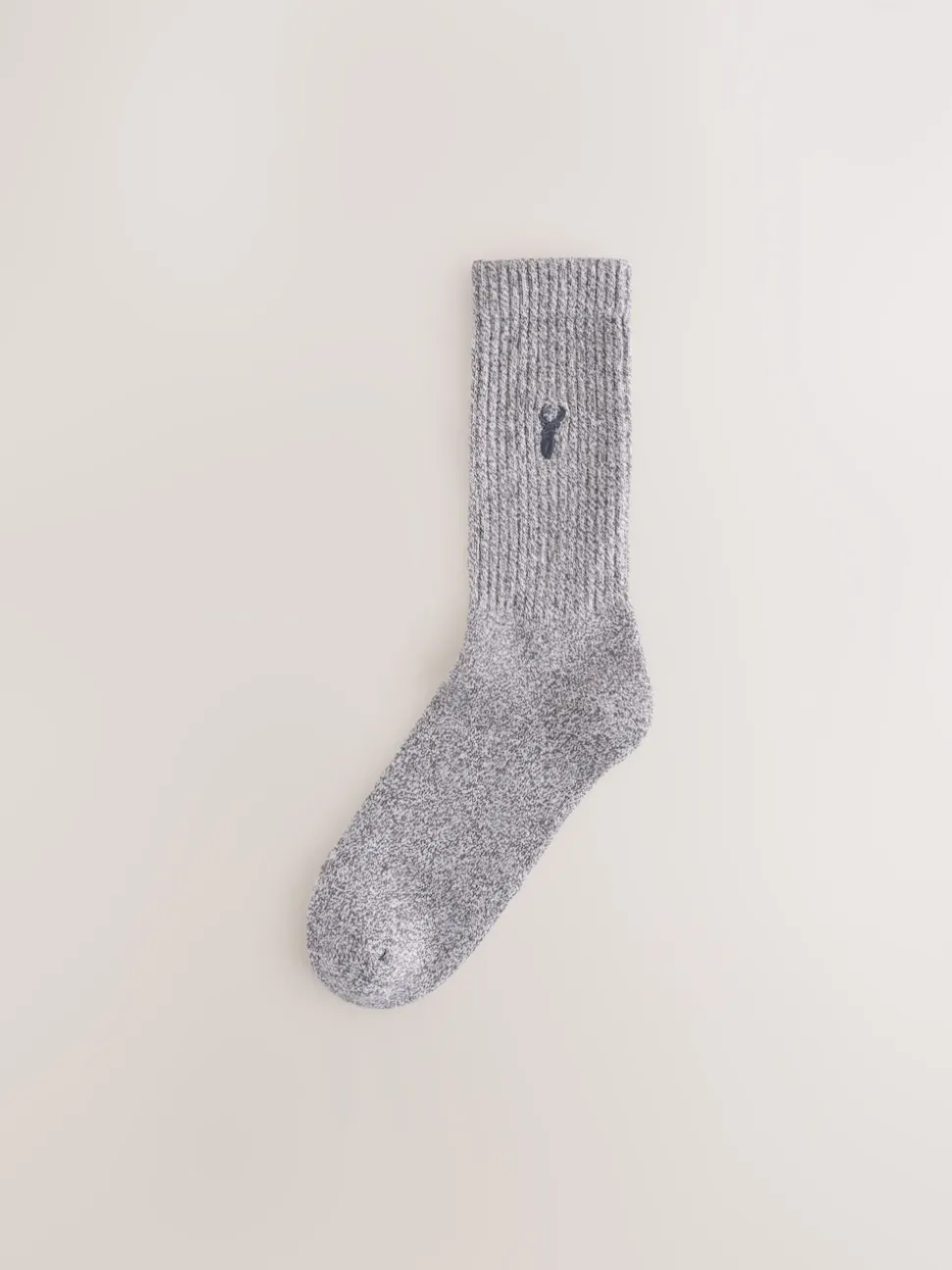 Blue/Grey Twisted Stag Embroidered Heavyweight Socks 10 Pack