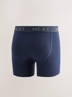 Blue/Grey/Black 5 Pack A-Front Cotton Rich Boxers