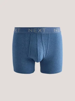 Blue/Grey/Black 5 Pack A-Front Cotton Rich Boxers