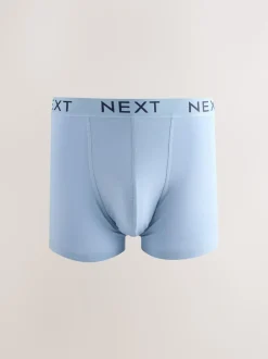 Blue/Grey/Black Cotton Rich Trunk Boxers 10 Pack