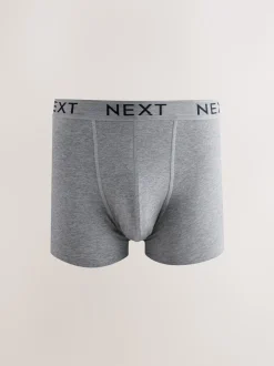 Blue/Grey/Black Cotton Rich Trunk Boxers 10 Pack