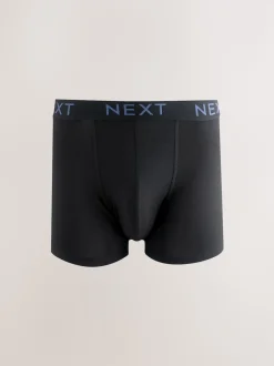 Blue/Grey/Black Cotton Rich Trunk Boxers 10 Pack