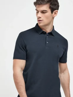 Blue/Grey/Black Plain Short Sleeve Jersey Polo Shirts 3 Pack