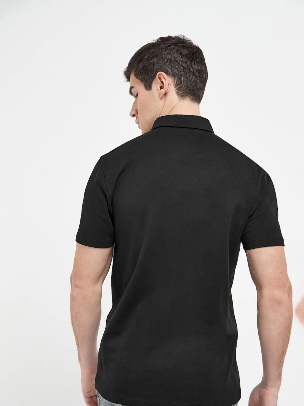 Blue/Grey/Black Plain Short Sleeve Jersey Polo Shirts 3 Pack