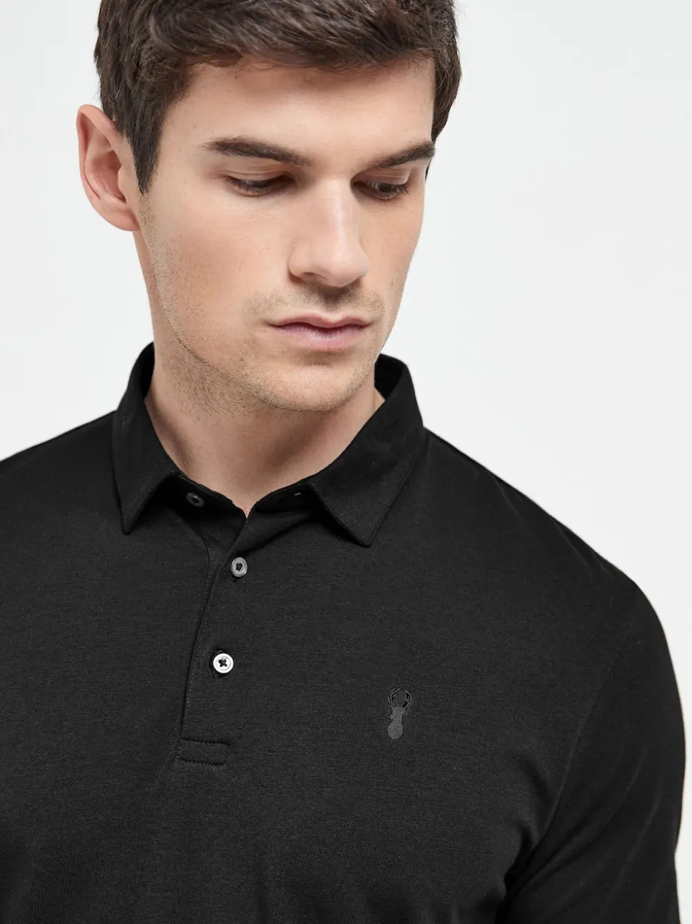 Blue/Grey/Black Plain Short Sleeve Jersey Polo Shirts 3 Pack