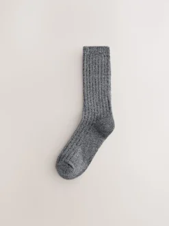 Blue/Grey/Black Supersoft Cosy Socks 4 Pack