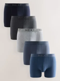 Blue/Grey/Black Trunks Boxers 5 Pack