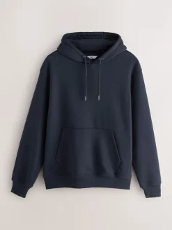 Blue/Khaki Green Cotton Rich Jersey Overhead Hoodies 2 Pack