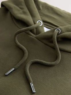 Blue/Khaki Green Cotton Rich Jersey Overhead Hoodies 2 Pack