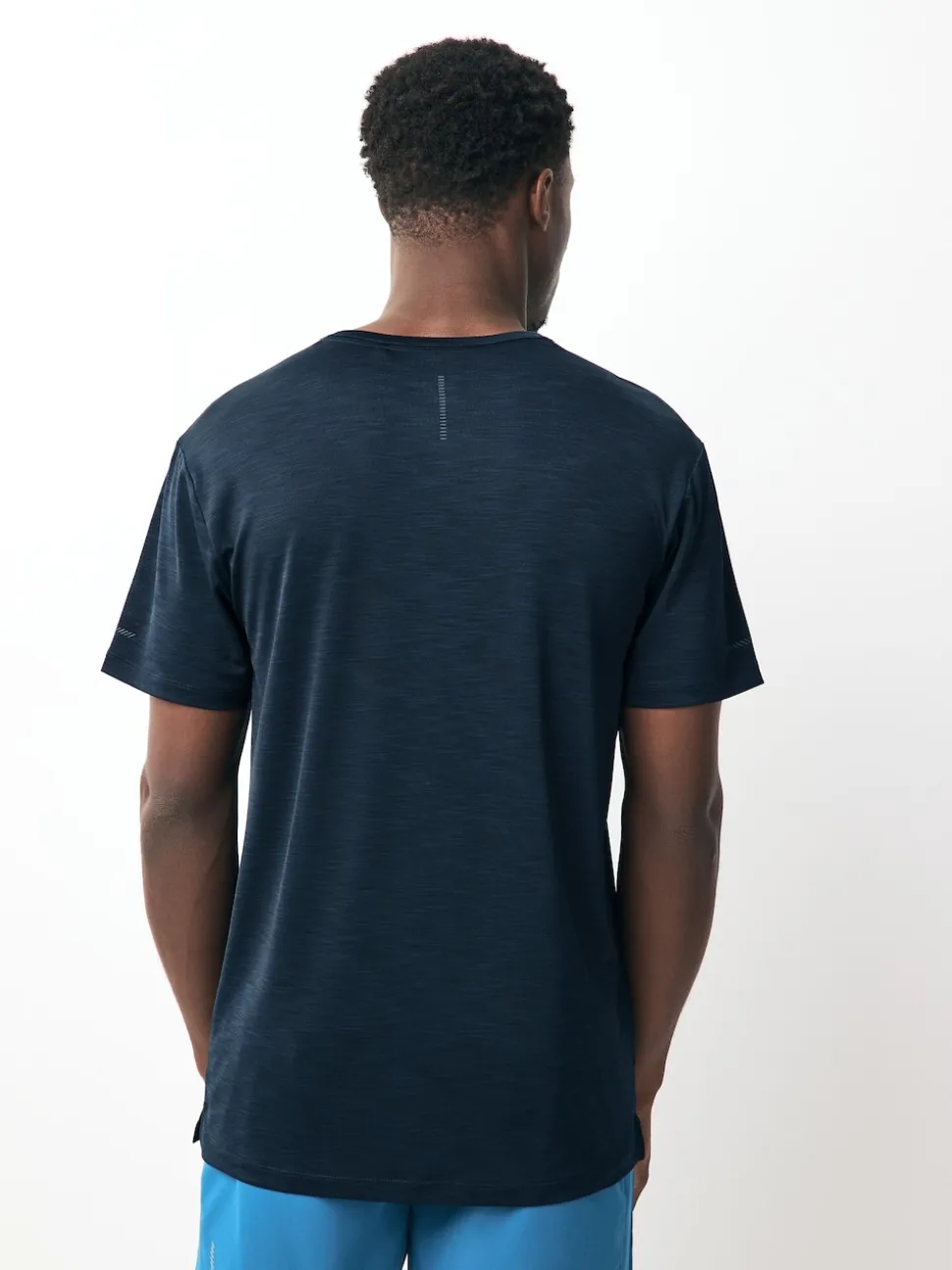 Blue/Navy Short Sleeve Tee Active Gym Training Top
