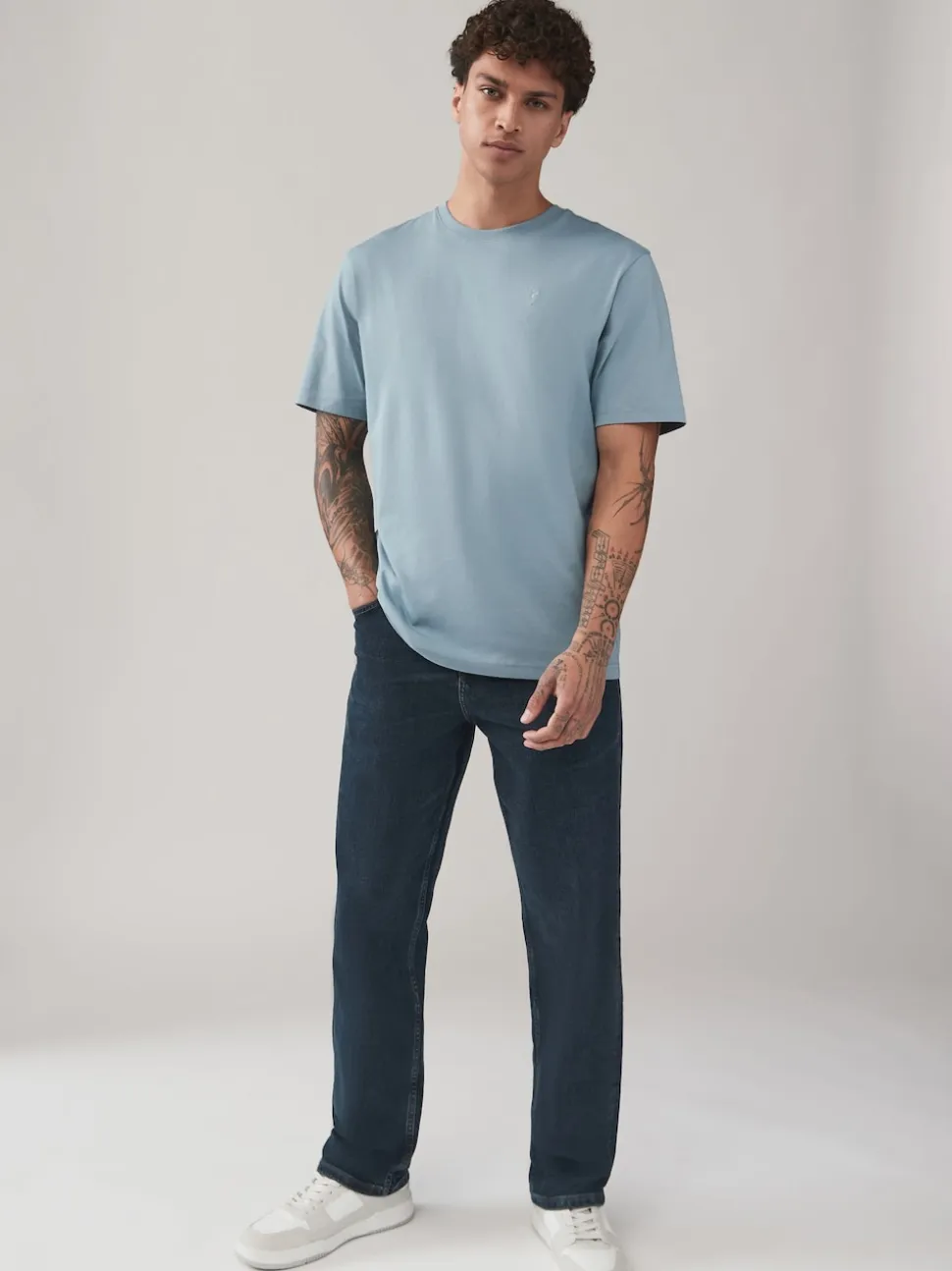 Blue/Navy/White/Steel Regular Fit T-Shirts 4 Pack