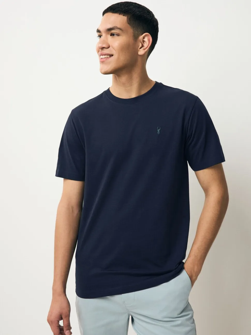 Blue/Navy/White/Steel Slim Fit T-Shirts 4 Pack