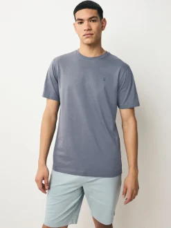 Blue/Navy/White/Steel Slim Fit T-Shirts 4 Pack