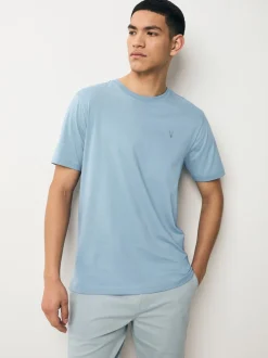 Blue/Navy/White/Steel Slim Fit T-Shirts 4 Pack