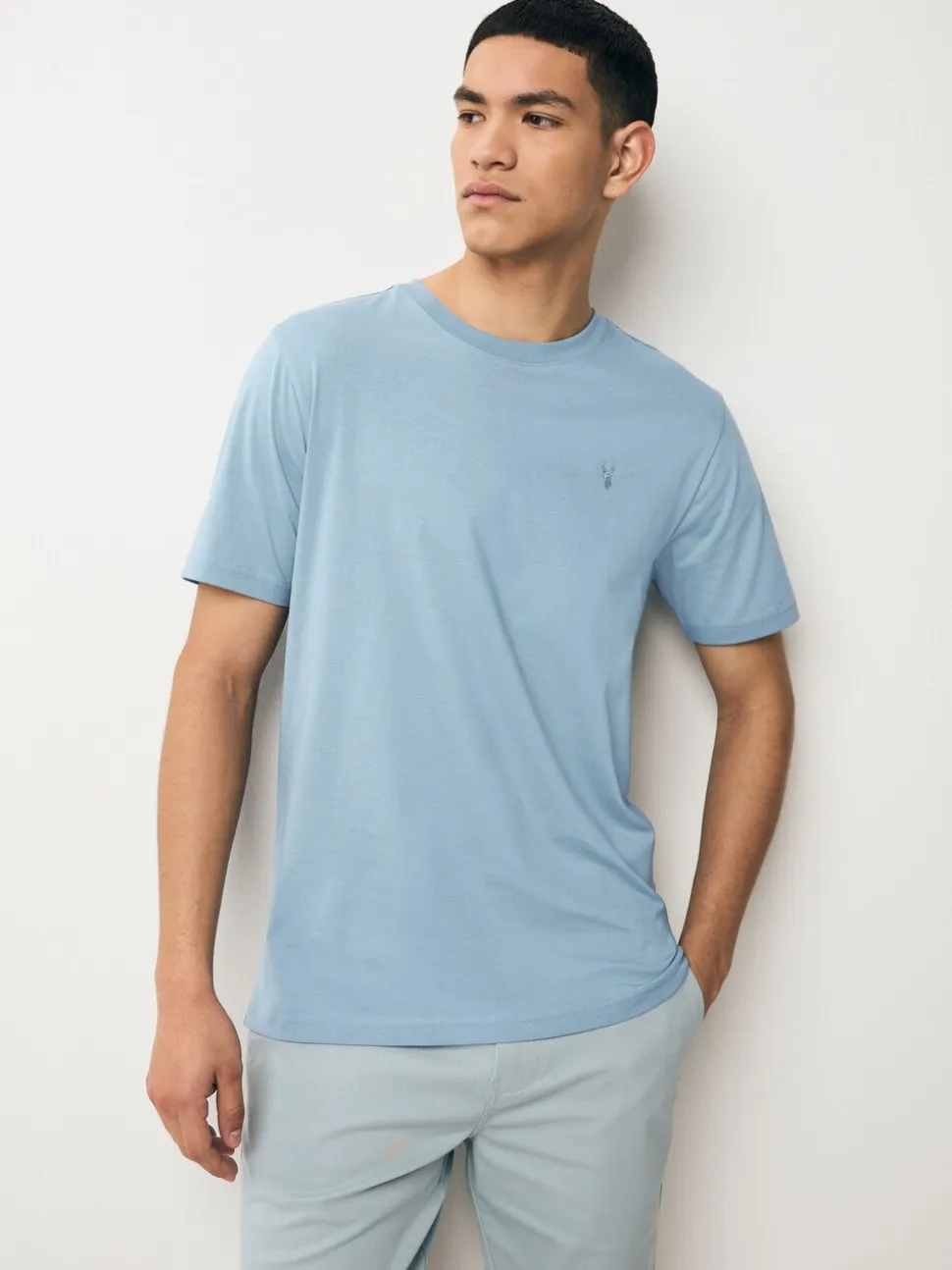 Blue/Navy/White/Steel Slim Fit T-Shirts 4 Pack