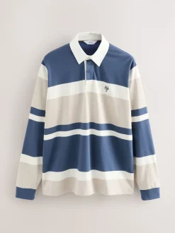 Blue/Neutral Stripe Rugby Shirt
