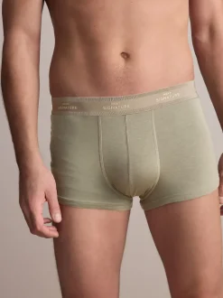 Blue/Neutral/Green Signature Cotton Rich Boxers 4 Pack