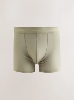 Blue/Neutral/Green Signature Cotton Rich Boxers 4 Pack