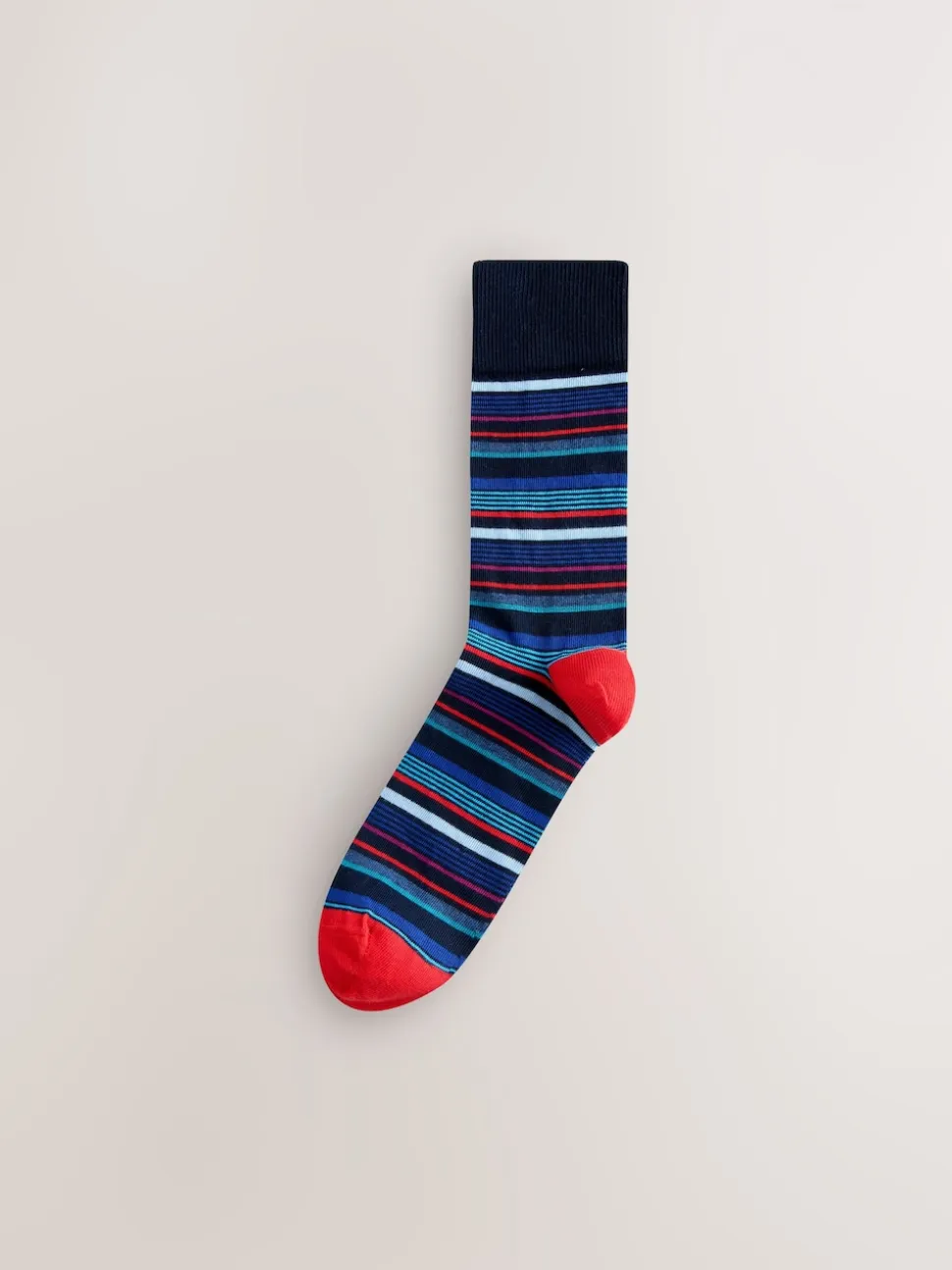 Blue/Orange Pattern Socks 8 Pack