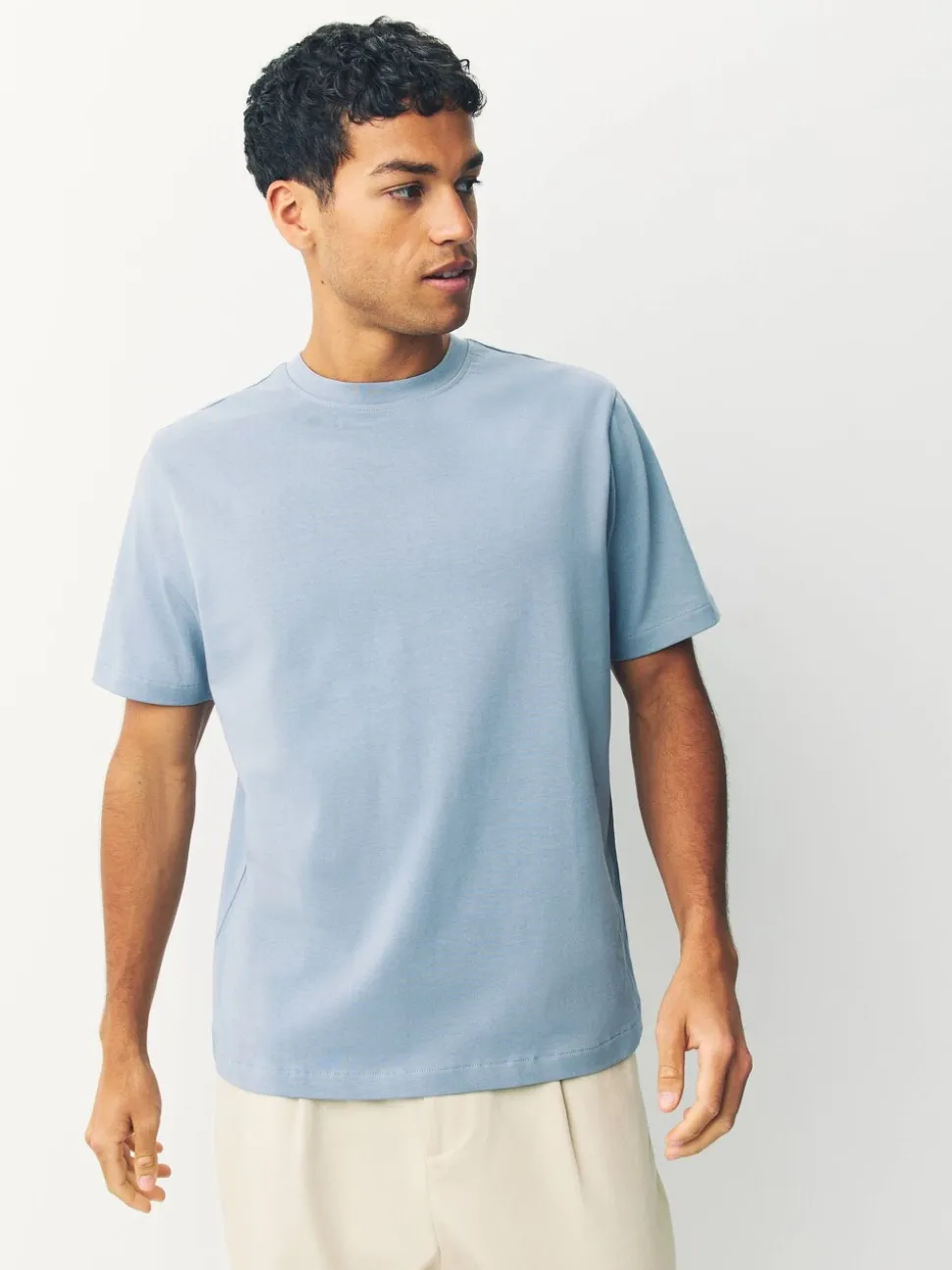 Blue/Pink/Green Regular Fit Heavyweight T-Shirts 3 Pack