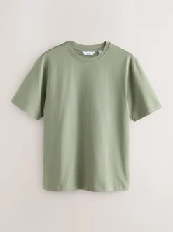 Blue/Pink/Green Regular Fit Heavyweight T-Shirts 3 Pack