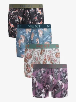Blue/Purple Animal A-Front Boxers 4 Pack