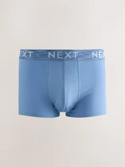 Blue/Purple/Red 10 pack Cotton Rich Blend Hipsters Boxers