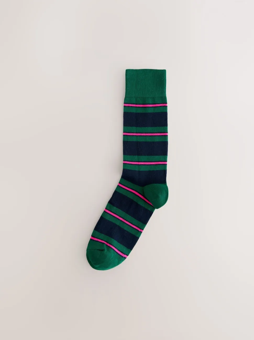 Blue/Red/Brown Striped Pattern Socks 8 Pack