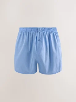 Blues Mixed Pattern 4 pack Woven Pure Boxers