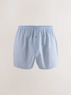 Blues Mixed Pattern 4 pack Woven Pure Boxers