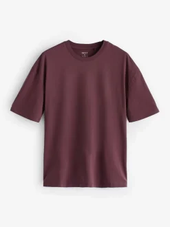 Blues/Green/Purple/Neutral Essential Cotton T-Shirts Relaxed Fit 5 Pack