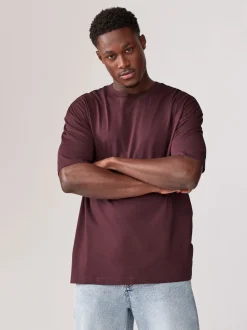 Blues/Green/Purple/Neutral Essential Cotton T-Shirts Relaxed Fit 5 Pack